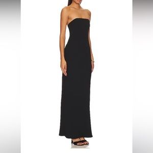 Long Black Strapless Dress
